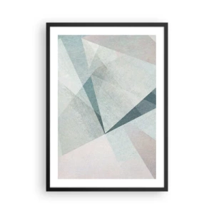 Poster in cornice nera - Forme geometriche in tonalità pastello - 50x70cm - Con calma ma dinamicamente - Decorazione murale moderna per soggiorno e camera da letto ARTTOR