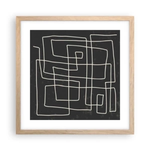 Poster in cornice rovere chiaro - Non è così semplice - 40x40 cm