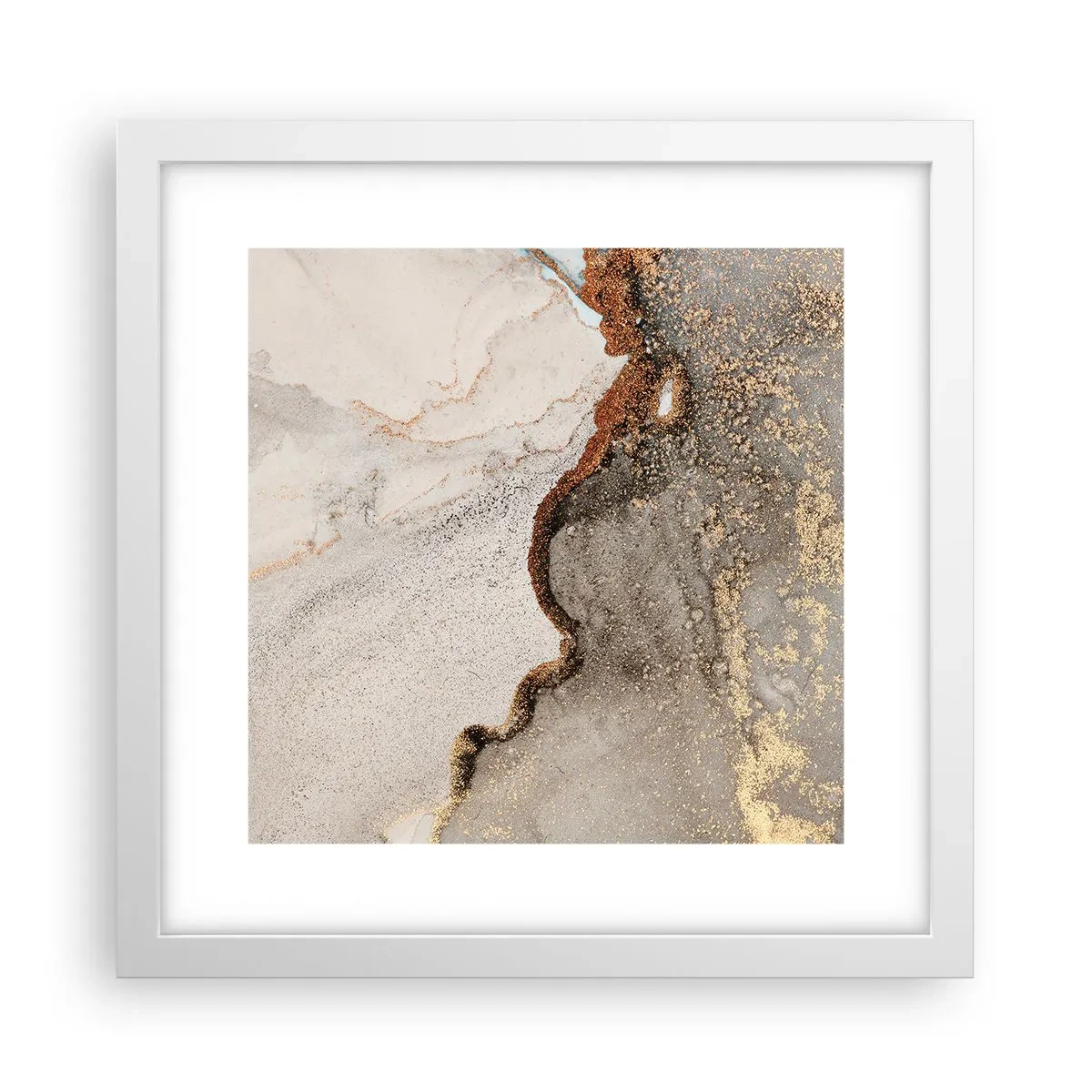 Poster in cornice bianca - Ai confini del colore - 30x30 cm