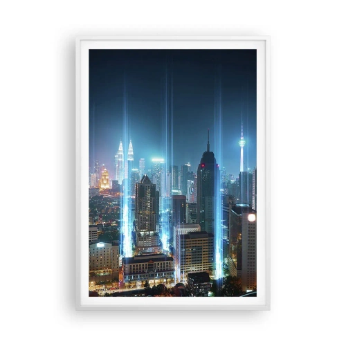Poster in cornice bianca - Da Berlino al cielo - 70x100 cm