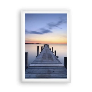 Poster in cornice bianca - La calma di un dolce tramonto - 61x91 cm