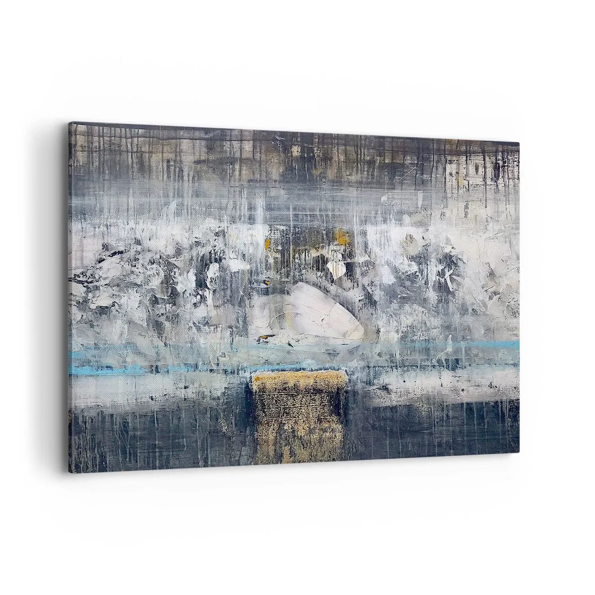 Quadro su tela - Stampe su Tela - Composizione astratta in toni freddi - 100x70cm - Talvolta è facile, talvolta è difficile - Decorazione murale moderna per soggiorno e camera da letto ARTTOR