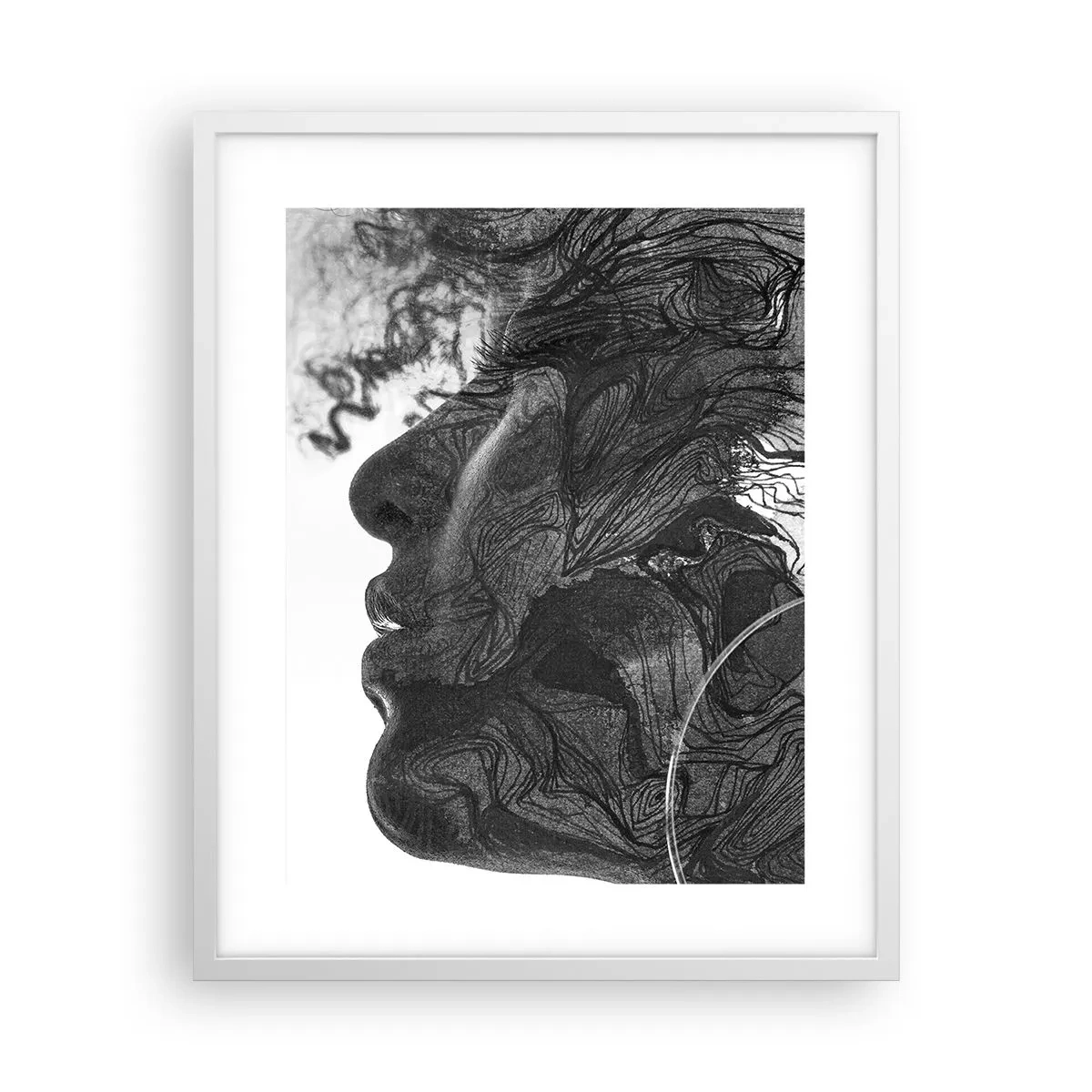 Poster in cornice bianca - Aggrovigliata nei sogni - 40x50 cm