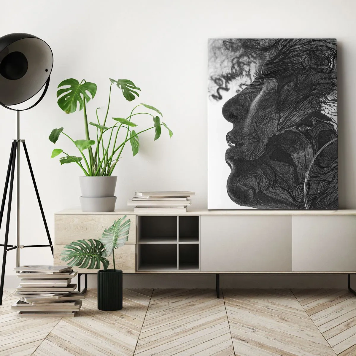 Quadro su tela - Stampe su Tela - Aggrovigliata nei sogni - 65x120 cm