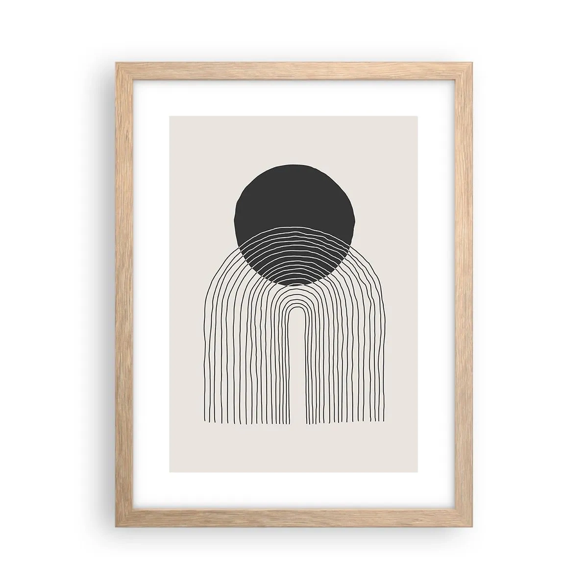 Poster in cornice rovere chiaro - Tremore e fiducia - 30x40 cm