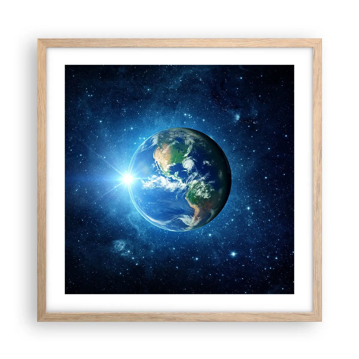 Poster in cornice rovere chiaro - Siamo in cielo - 50x50 cm