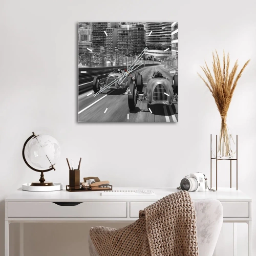 Orologio da parete - Orologio in Vetro - Tanto tempo fa a Montecarlo - 30x30 cm