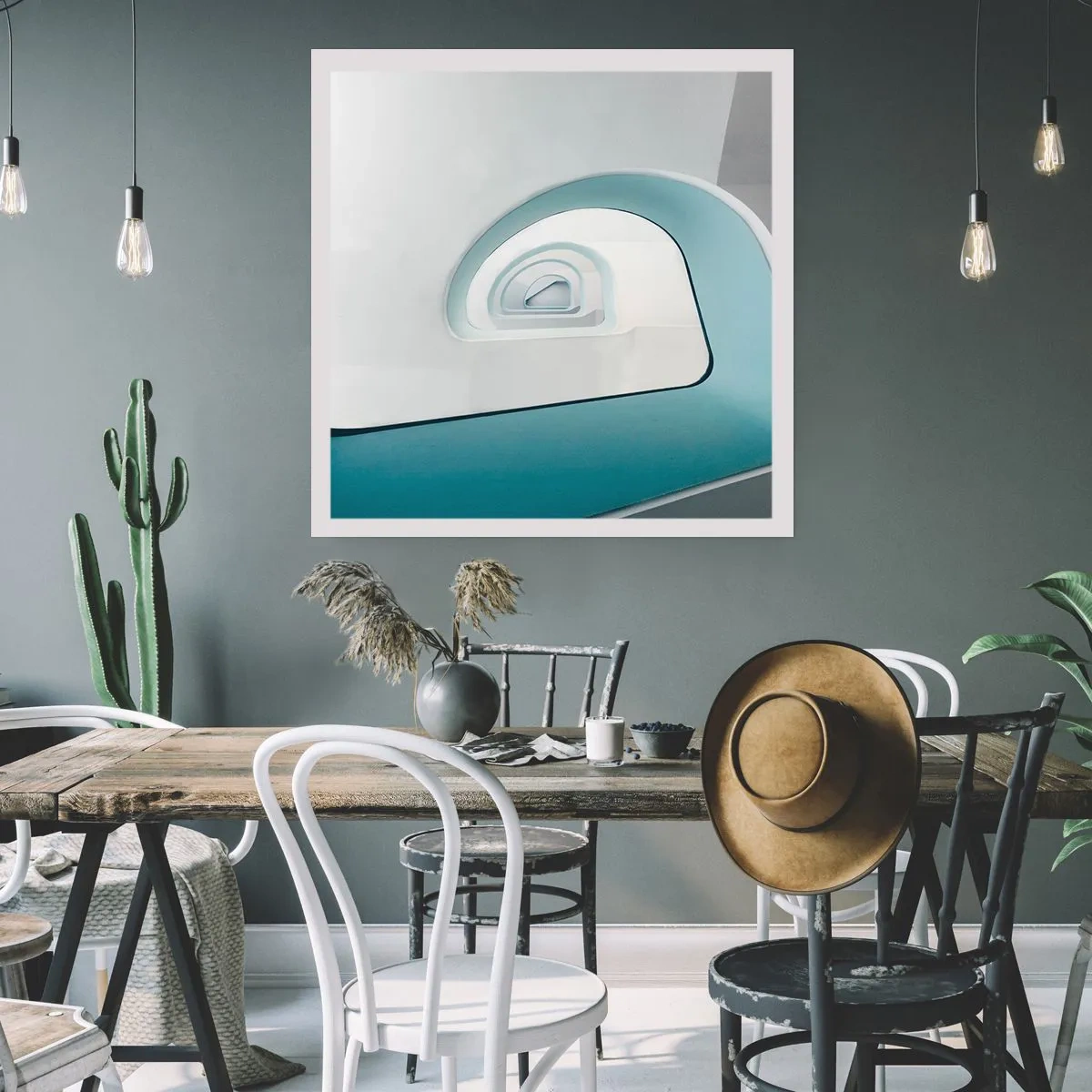 Poster - Blu fino in fondo - 40x40 cm