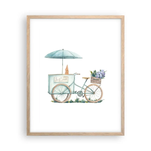 Poster in cornice rovere chiaro - Dolce ricordo d'estate - 40x50 cm