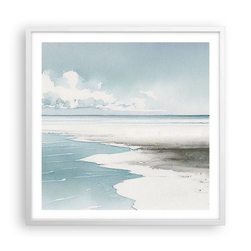Poster in cornice bianca - Marea dolce - 60x60 cm