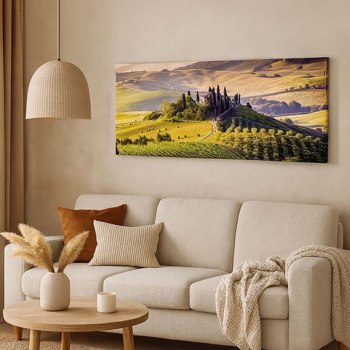 Quadro su tela - Stampe su Tela - Arcadia: paesaggio toscano - 100x40 cm