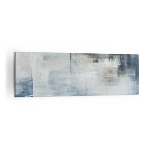 Quadro su tela - Stampe su Tela - Composizione astratta nei toni del blu e del grigio - 160x50cm - Coperti dal blu - Decorazione murale moderna per soggiorno e camera da letto ARTTOR