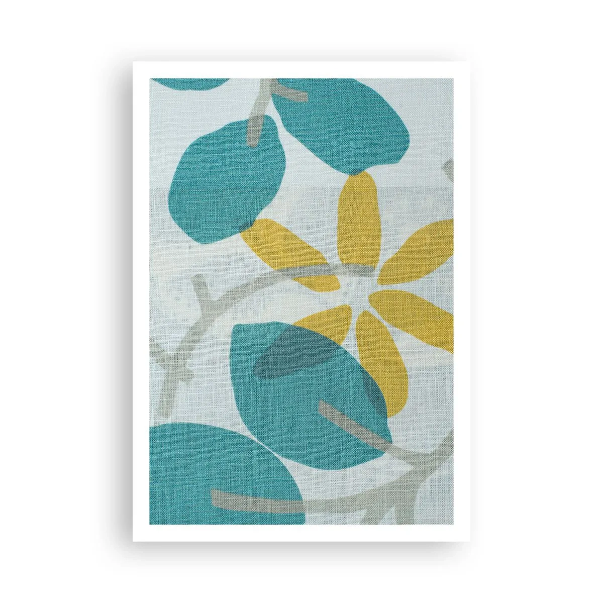 Poster - Tra le foglie azzurre - 70x100 cm