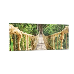 Quadro su vetro - Sospeso nel verde - 100x40 cm