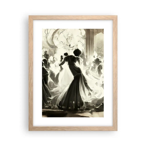 Poster in cornice rovere chiaro - Il gran ballo in maschera - 30x40 cm