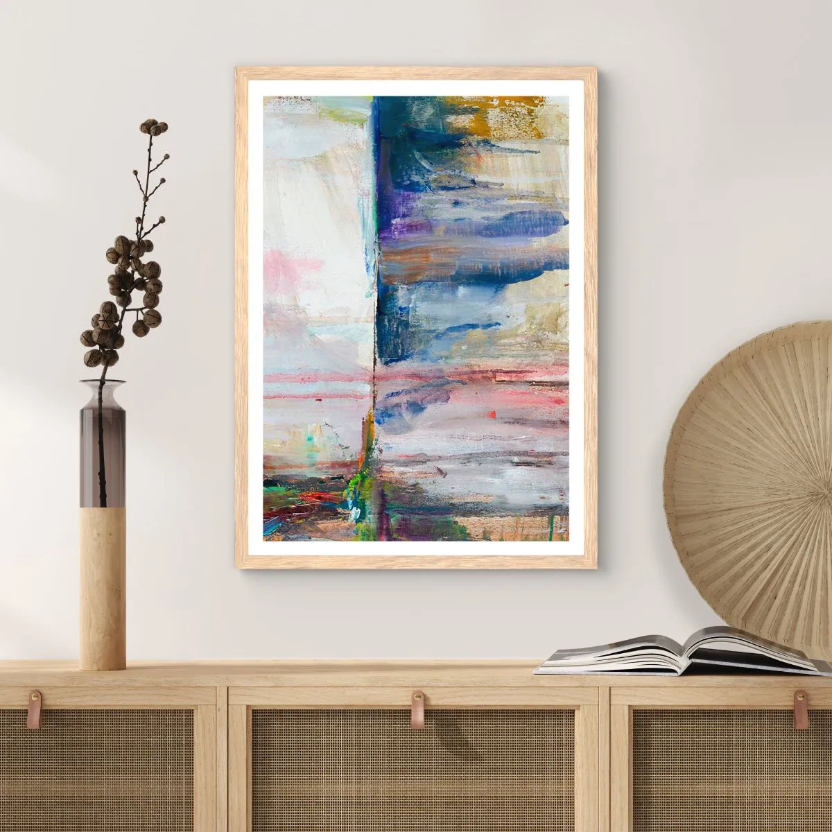 Poster in cornice rovere chiaro - Impressioni e suggestioni colorate - 70x100 cm