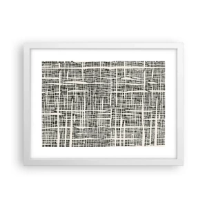 Poster in cornice bianca - Composizione tessuta - 40x30 cm