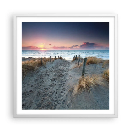 Poster in cornice bianca - Hai versato un arcobaleno di luce radiosa... - 60x60 cm