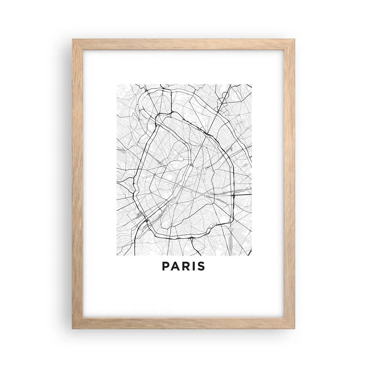 Poster in cornice rovere chiaro - Il fiore di Parigi - 30x40 cm