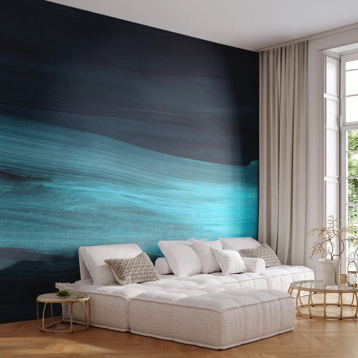 Fotomurali Premium Canvas - Seguendo la corrente - Buio, Pezzo, Astrazione - 200x140 cm