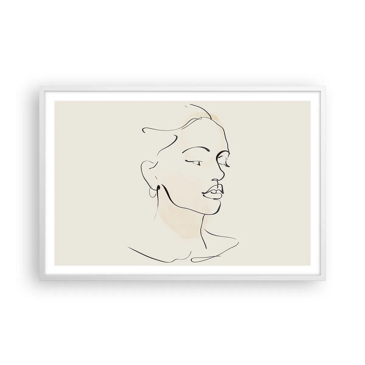 Poster in cornice bianca - Linea sicura - 91x61 cm