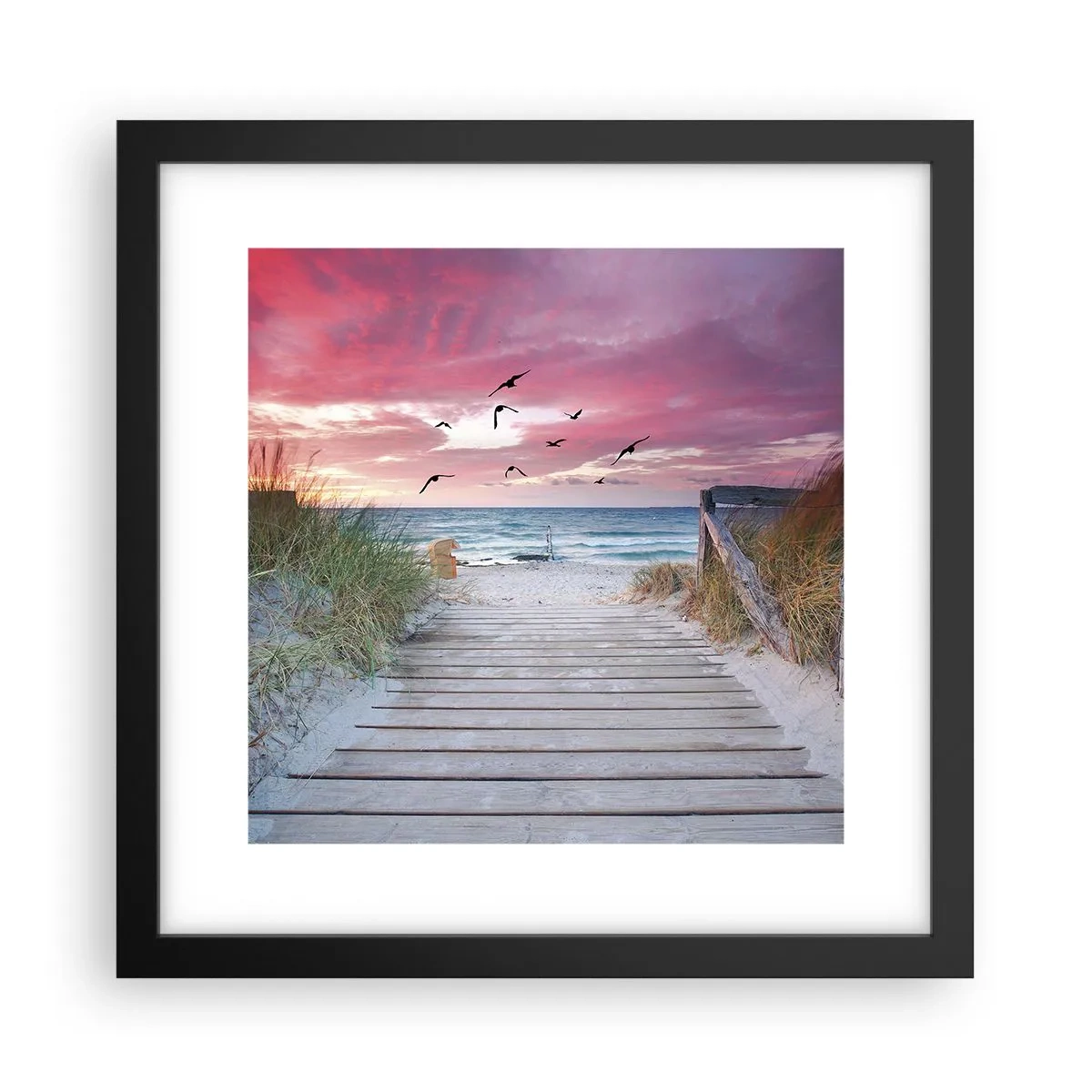 Poster in cornice nera - Impressioni baltiche - 30x30 cm