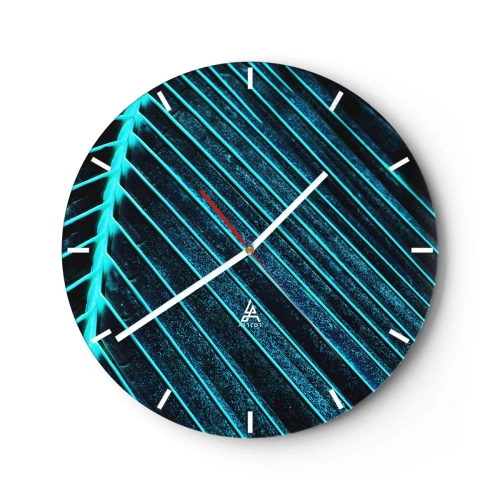 Orologio da parete - Orologio in Vetro - La struttura del verde - 40x40 cm