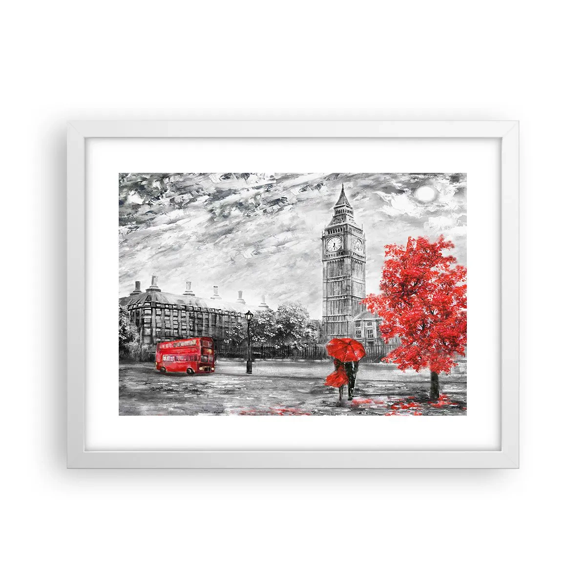 Poster in cornice bianca - Un giorno eccitante - 40x30 cm