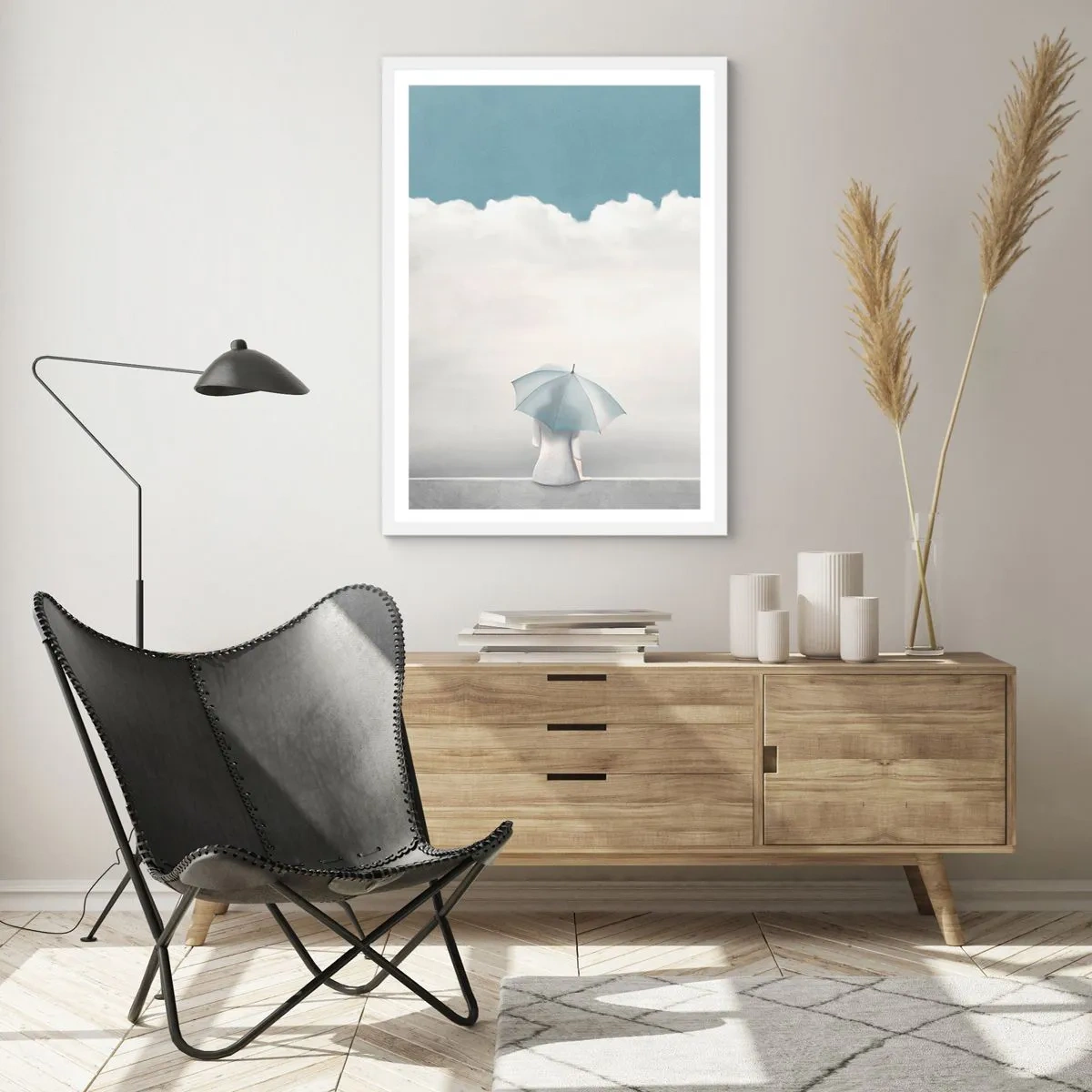 Poster in cornice bianca - Al confine tra sonno e veglia - 50x70 cm