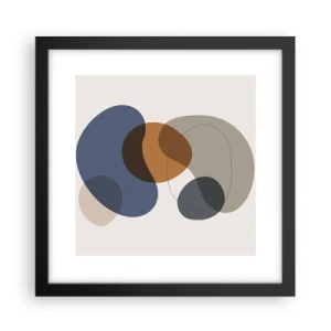 Poster in cornice nera - Gocce di colore - 30x30 cm