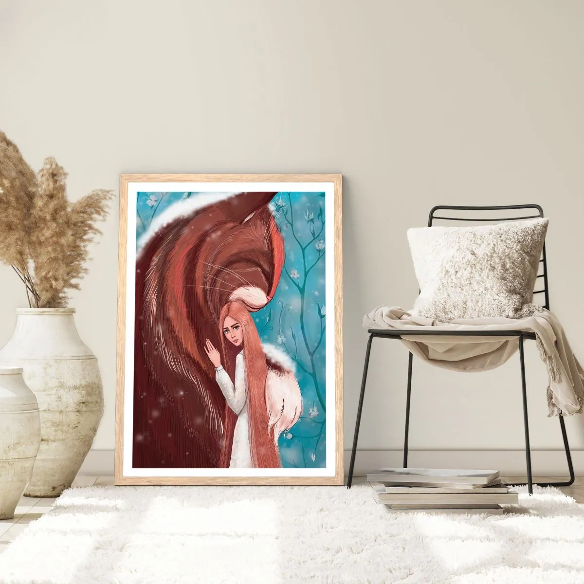 Poster in cornice rovere chiaro - Benvenuti nella favola - 70x100 cm