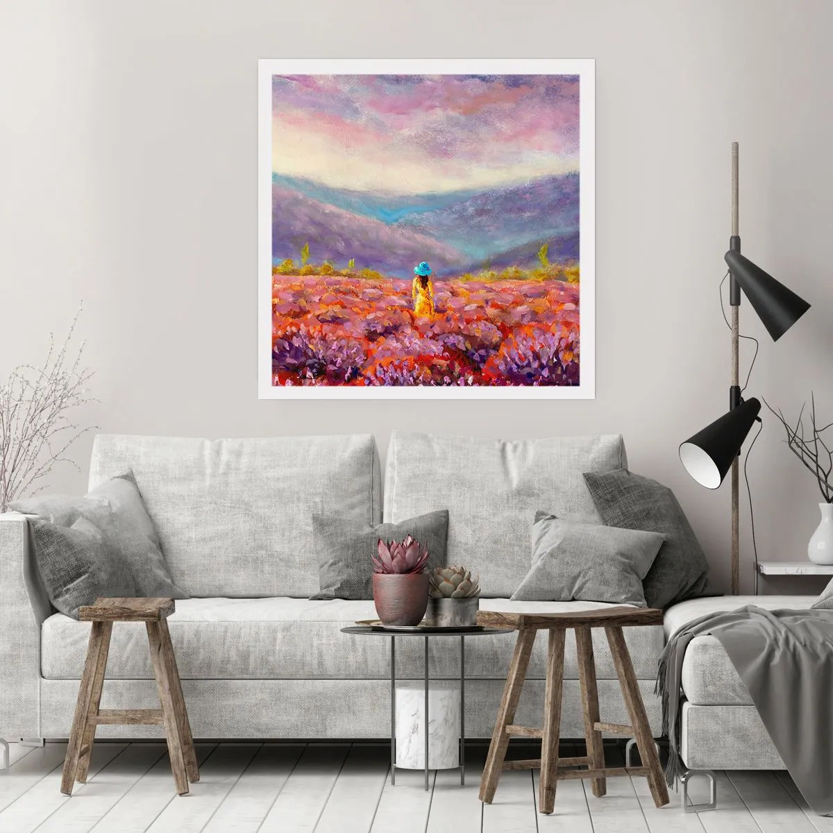Poster - Nel mondo di lavanda - 40x40 cm