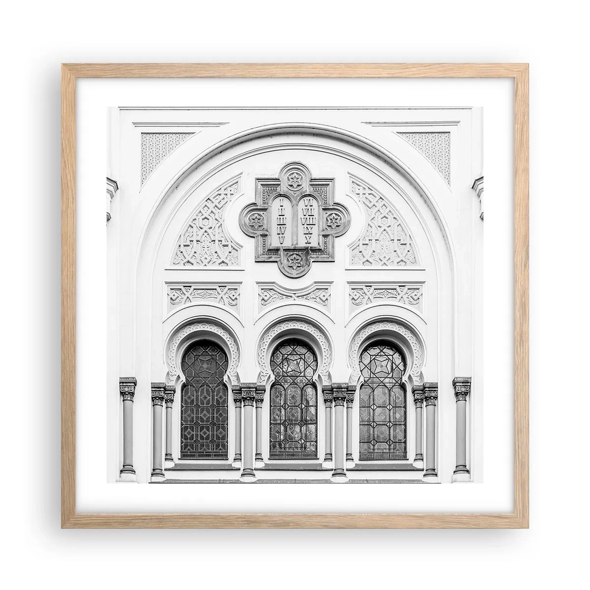 Poster in cornice rovere chiaro - Al confine delle culture - 50x50 cm