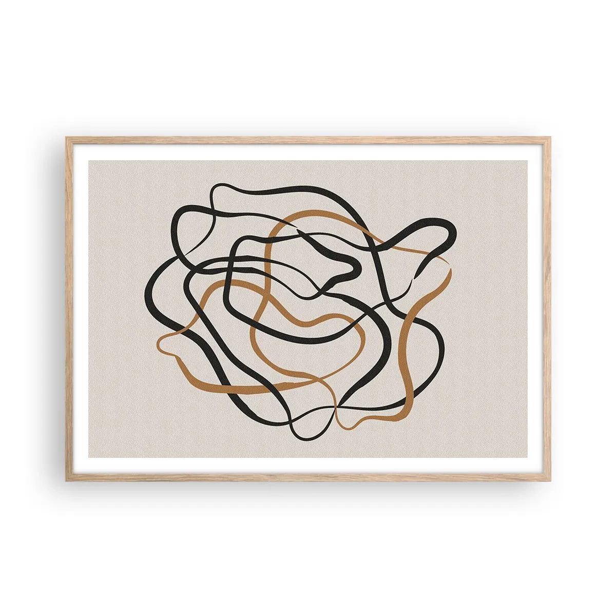 Poster in cornice rovere chiaro - Tutto è andato storto - 100x70 cm