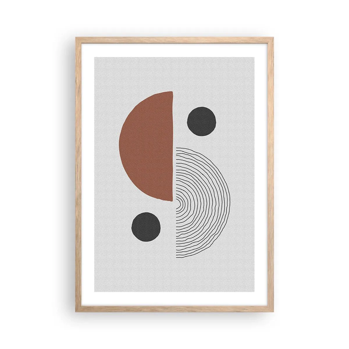 Poster in cornice rovere chiaro - La perfezione del cerchio - 50x70 cm