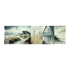Campione di Fotomurale Adesivo Deluxe Sticker - Lontano dal caos - Casa, Spiaggia, Mare - 100x30 cm