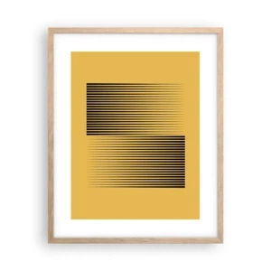Poster in cornice rovere chiaro - La quadratura degli opposti - 40x50 cm