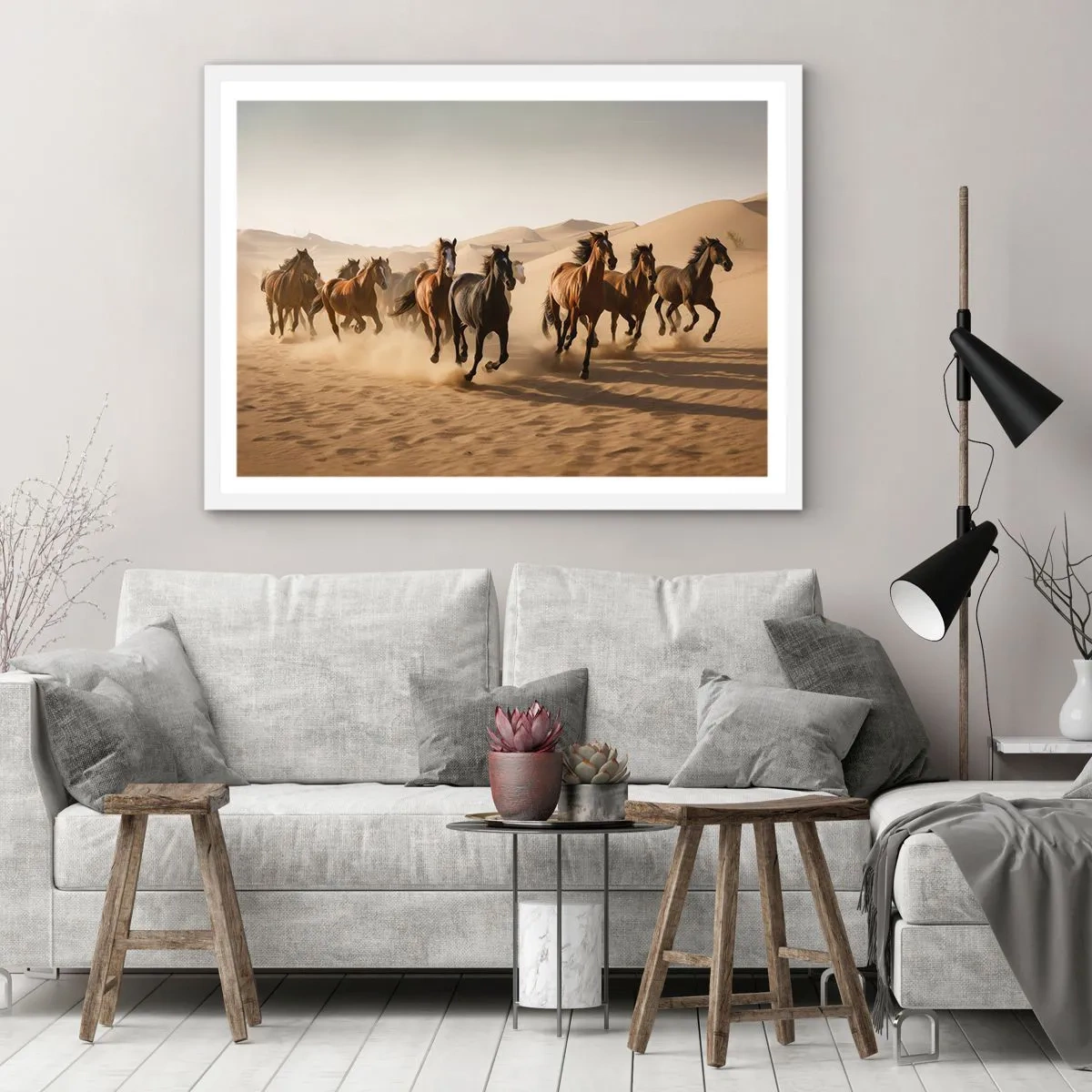 Poster in cornice bianca - Liberi come il vento - 40x30 cm