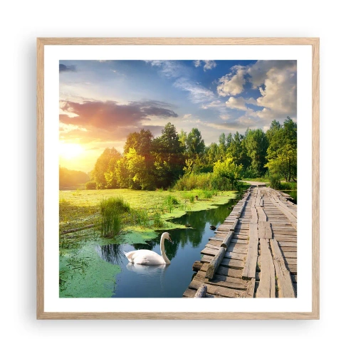 Poster in cornice rovere chiaro - Estate, estate ovunque - 60x60 cm