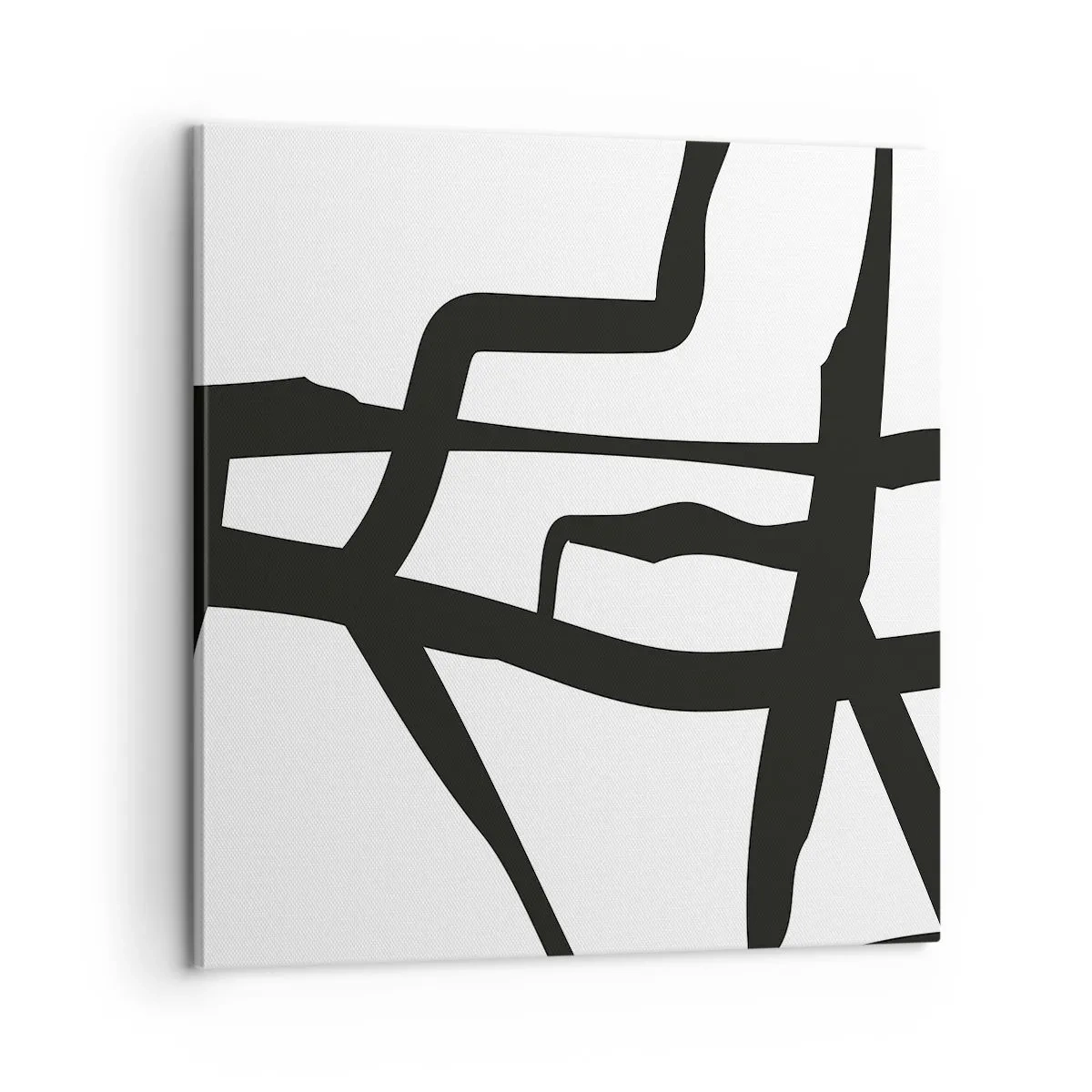 Quadro su tela - Stampe su Tela - Struttura bianca e nera - 60x60 cm