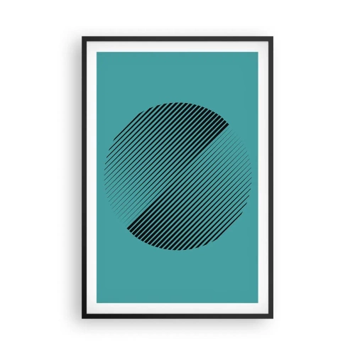 Poster in cornice nera - Cerchio: variazione geometrica - 61x91 cm