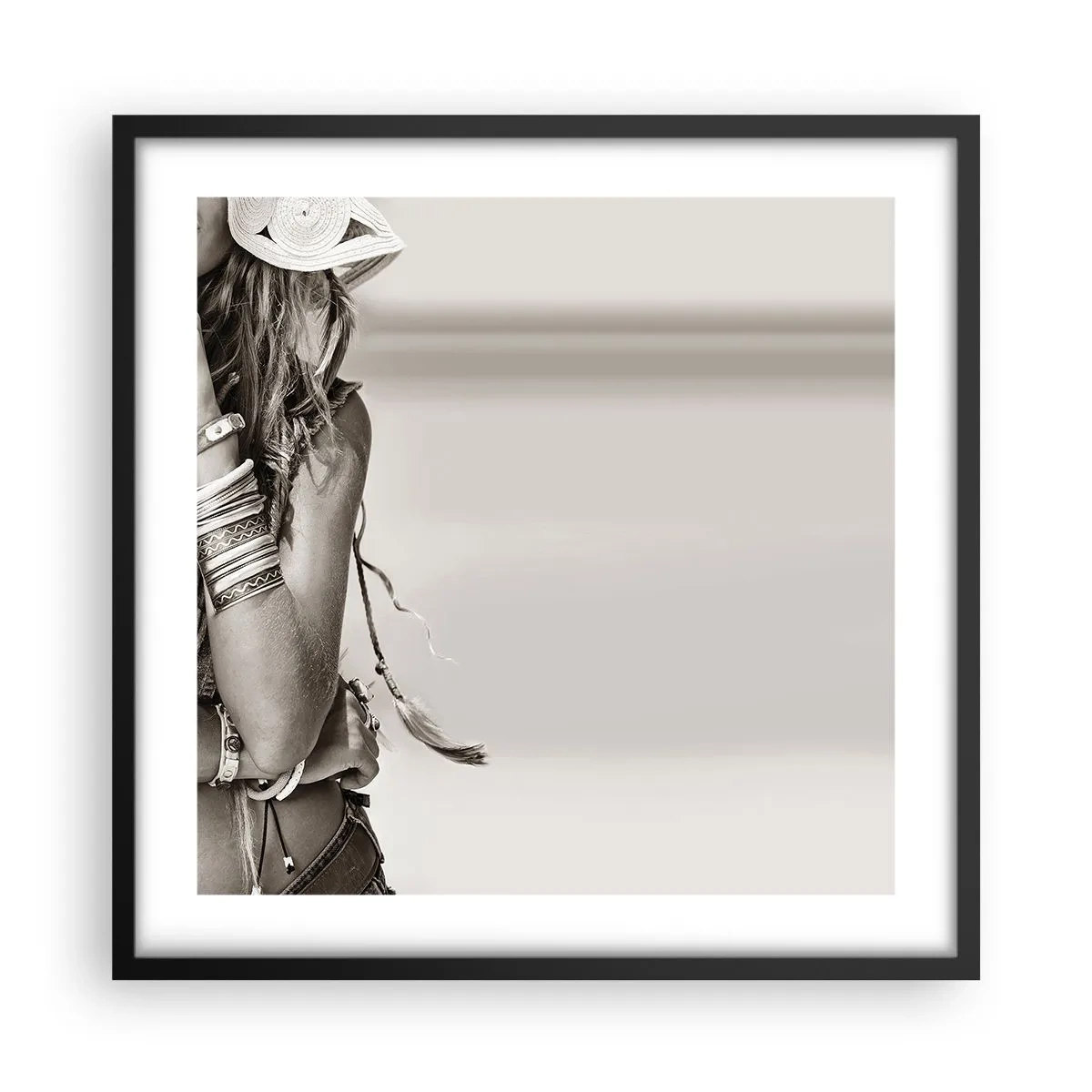 Poster in cornice nera - Come una ragazza - 50x50 cm