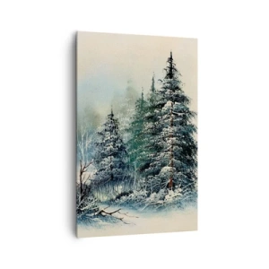 Quadro su tela - Stampe su Tela - Paesaggio invernale con alberi innevati - 80x120cm - Pronti al Natale - Decorazione murale moderna per soggiorno e camera da letto ARTTOR