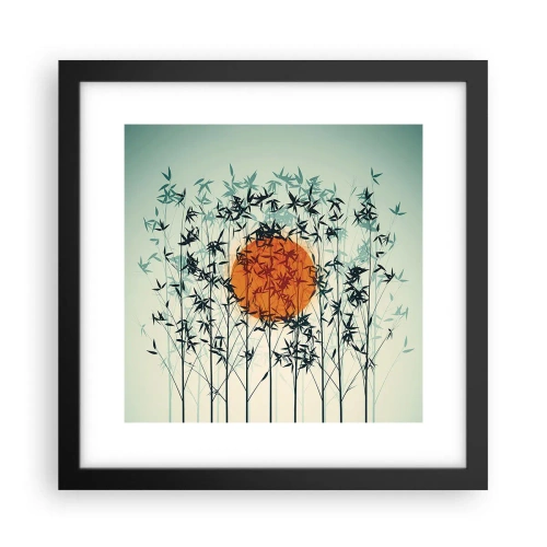 Poster in cornice nera - Sole giapponese - 30x30 cm