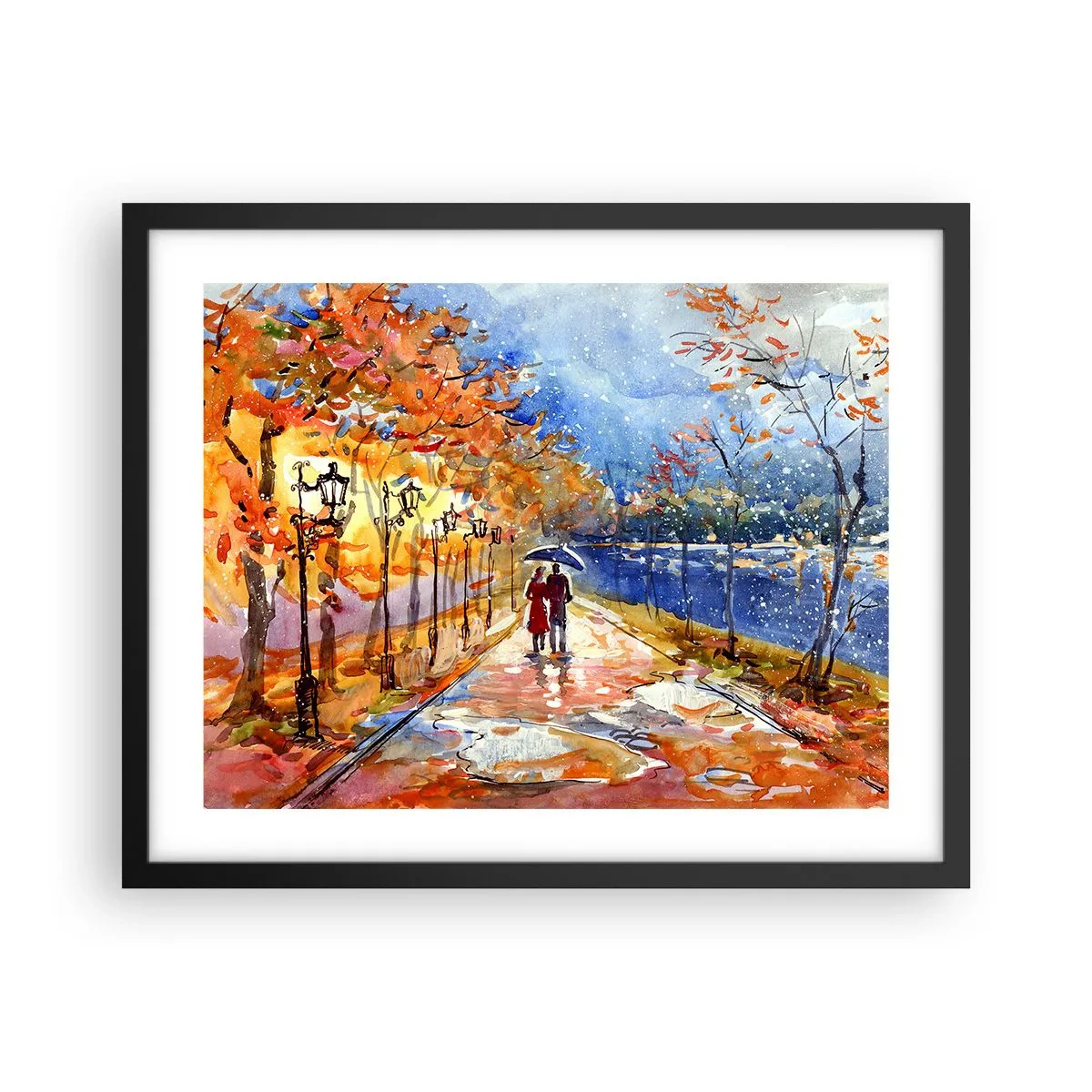 Poster in cornice nera - Insieme fino ai confini del tempo - 50x40 cm