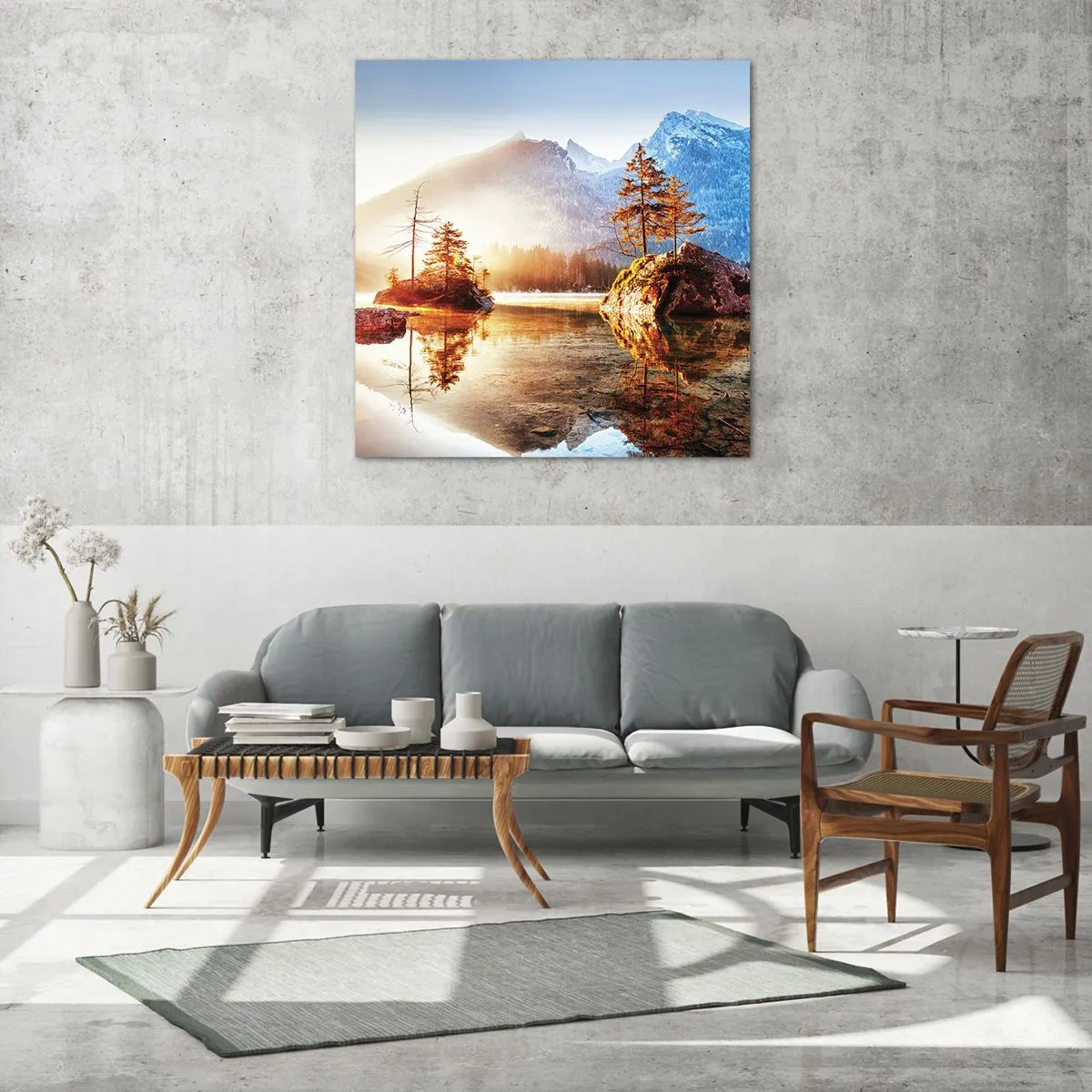 Quadro su vetro - La natura in una nuova luce - 70x70 cm