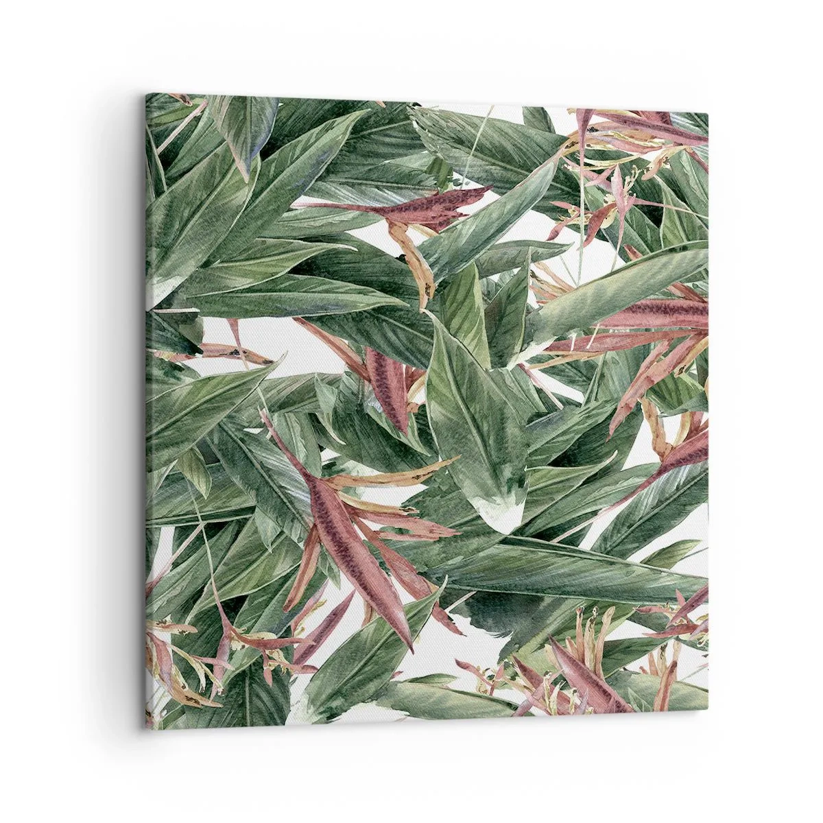 Quadro su tela - Stampe su Tela - Macchia smeraldo e lilla - 50x50 cm