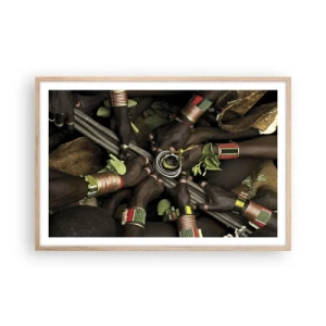 Poster in cornice rovere chiaro - Siamo insieme - 91x61 cm