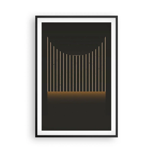 Poster in cornice nera - Esaminare l'oscurità - 61x91 cm
