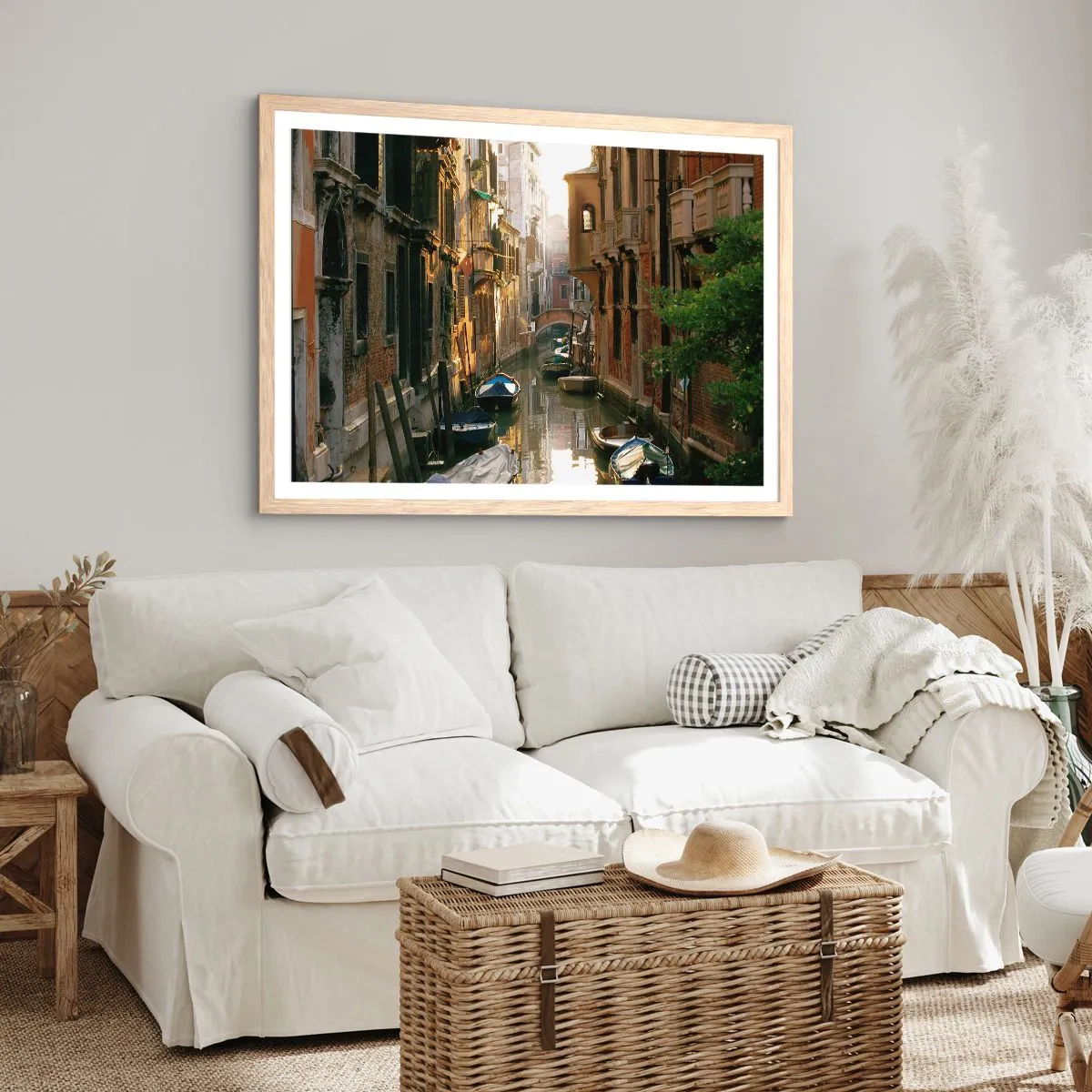 Poster in cornice rovere chiaro - Un angolo di Venezia - 40x30 cm